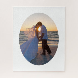 Create Your Own Oval Shape Wedding 16x20 Jigsaw Puzzle