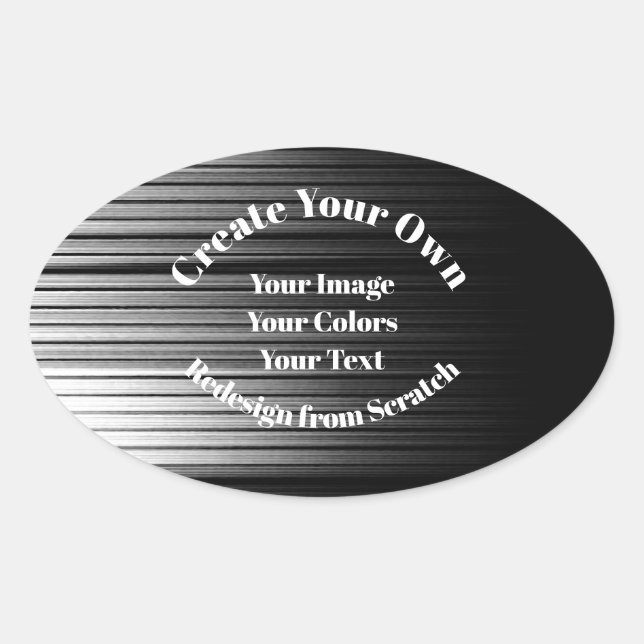 Create Your Own Oval Sticker (Front)