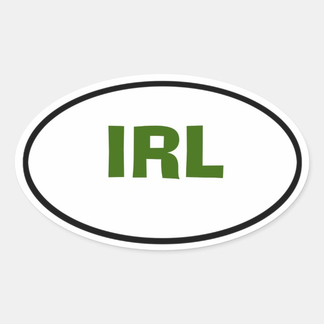 Create Your Own Oval Zazzle Sticker With A Border (Front)
