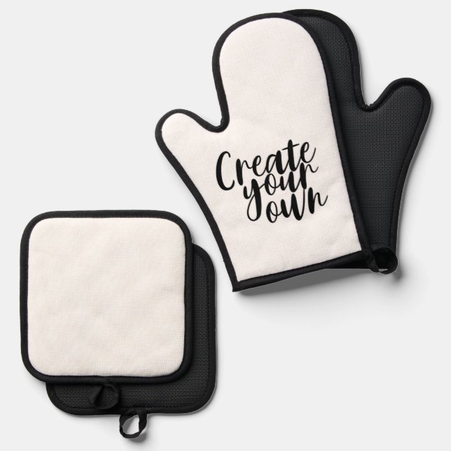 Create your own Oven Mitt & Pot Holder Set (Front/Back)