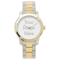 Create Your Own Oversized Two-Tone Bracelet Watch