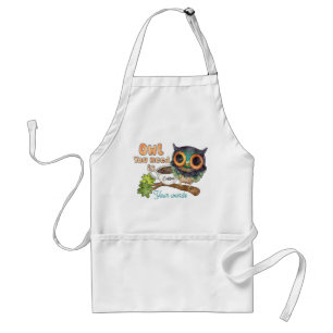 Create Your Own Owl You Need is Coffee Standard Apron