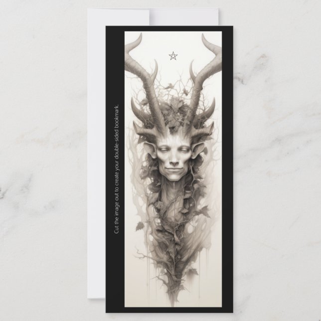 Create Your Own Pagan Cernunos Bookmark Card (Front)