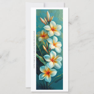 Create Your Own Painted Frangipanis Bookmark Card