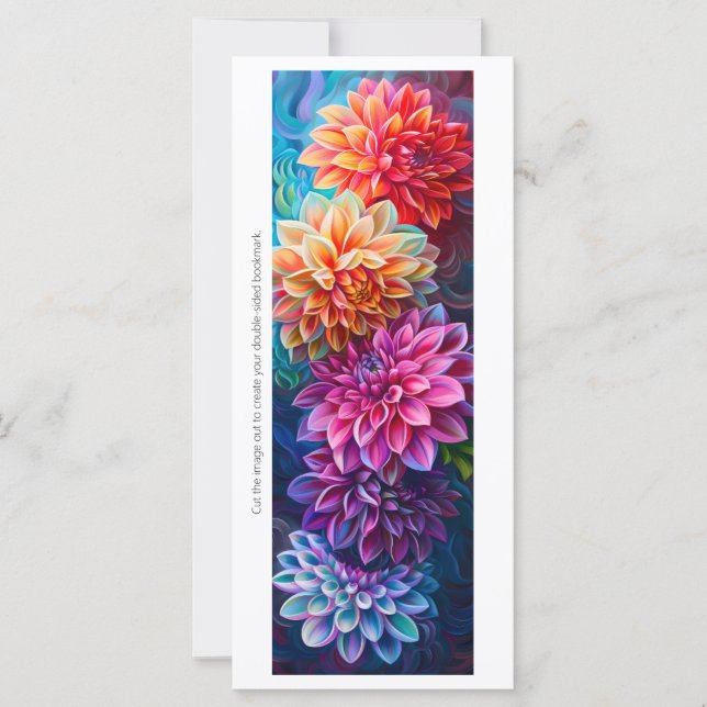 Create Your Own Painted Mums Bookmark Card (Front)
