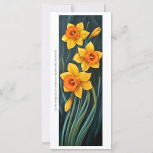 Create Your Own Painted Narcissus Bookmark Card