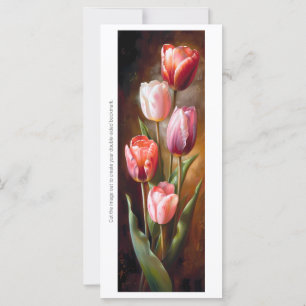 Create Your Own Painted Parrot Tulips Bookmark