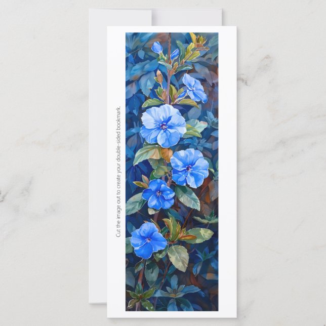 Create Your Own Painted Perriwinkle Bookmark Card (Front)