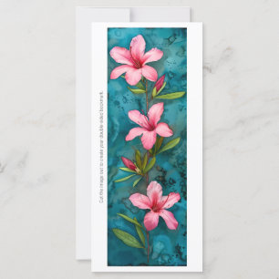 Create Your Own Painted Pink Hibiscus Bookmark