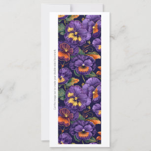 Create Your Own Painted Purple Pansies Bookmark