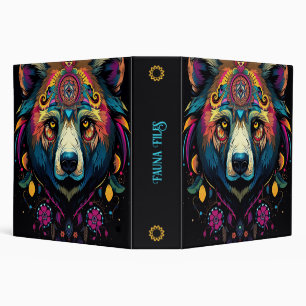 Create Your Own Painted Tribal Bear Totem Animal Binder