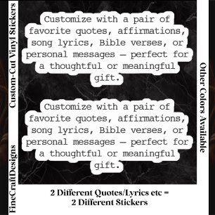 Create Your Own Pair of Custom Quote Verse Blck XS