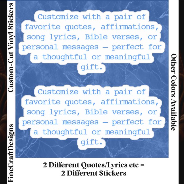 Create Your Own Pair of Custom Quote Verse Blue XS (Creator Uploaded)