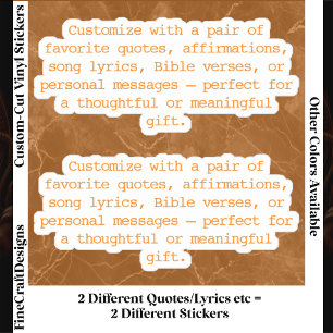 Create Your Own Pair of Custom Quote Verse Orange