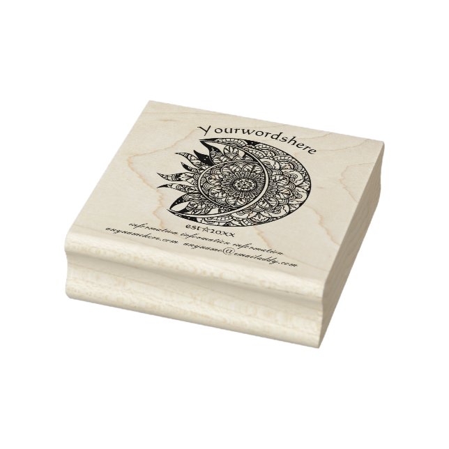 Create Your Own Paisley Sun Moon Mandala Rubber Stamp (Stamp)
