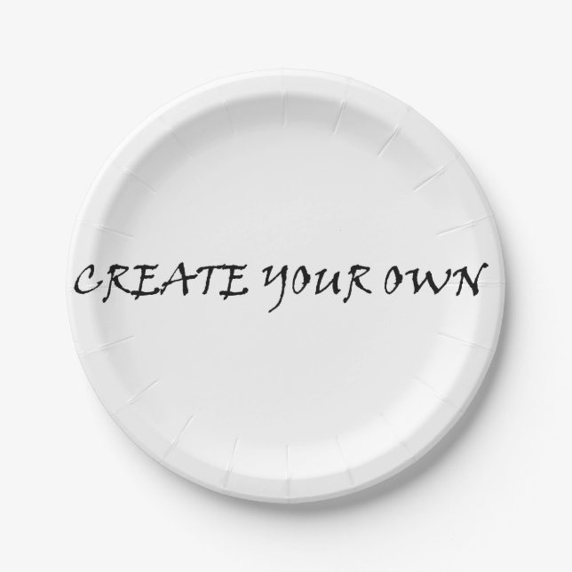 Create your own paper plate (Front)