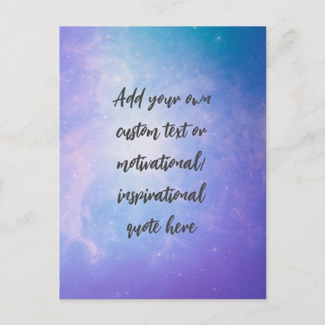 Create Your Own Pastel Motivational Quote Postcard (Front)