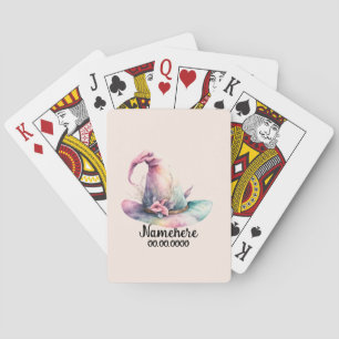 Create Your Own Pastel Rainbow Witch Hat Leaves Playing Cards