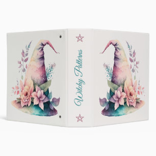 Create Your Own Pastel Rainbow Witch Hat Roses Binder