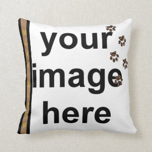 Create Your Own Paw Prints Custom Photo Pet Throw Pillow