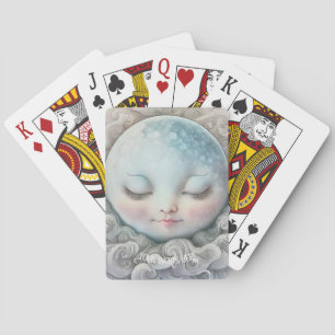 Create Your Own Peaceful Sleeping Moon Playing Cards