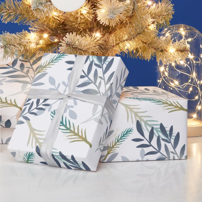 Create Your Own Peacock Snowflakes Wrapping Paper (Holidays)