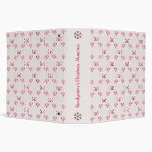 Create Your Own Peppermint Christmas Flamingos Binder