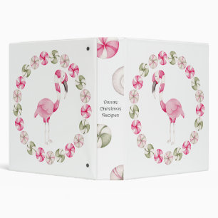 Create Your Own Peppermint Flamingo Christmas Binder