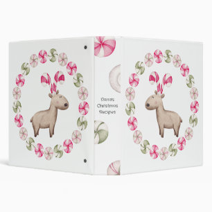 Create Your Own Peppermint Reindeer Christmas Binder