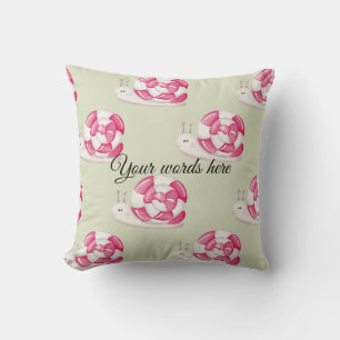 Create Your Own Peppermint Snails Christmas Throw Pillow