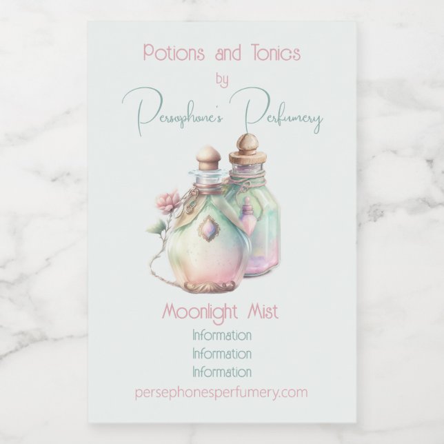 Create Your Own Perfume Bottles Wine Label (Single Label)