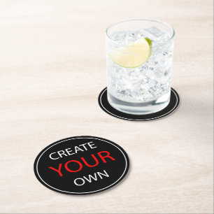Create Your Own - personalised, branded / Custom Round Paper Coaster