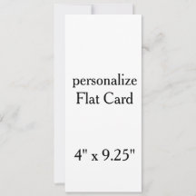 create your own personalize 4" x 9.25"Squared Flat