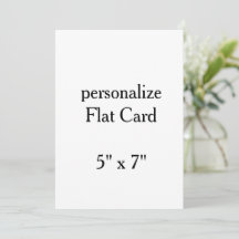 create your own personalize 5" x 7"Squared Flat