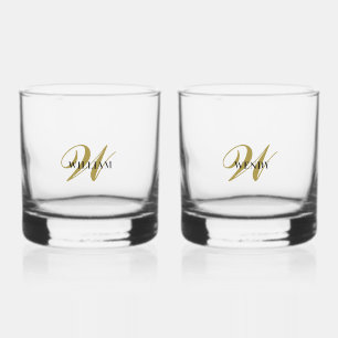 Create Your Own Personalize Add Monogram,Name Whiskey Glass