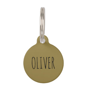 CREATE YOUR OWN PERSONALIZE DUST OLIVE COLOR PET TAG