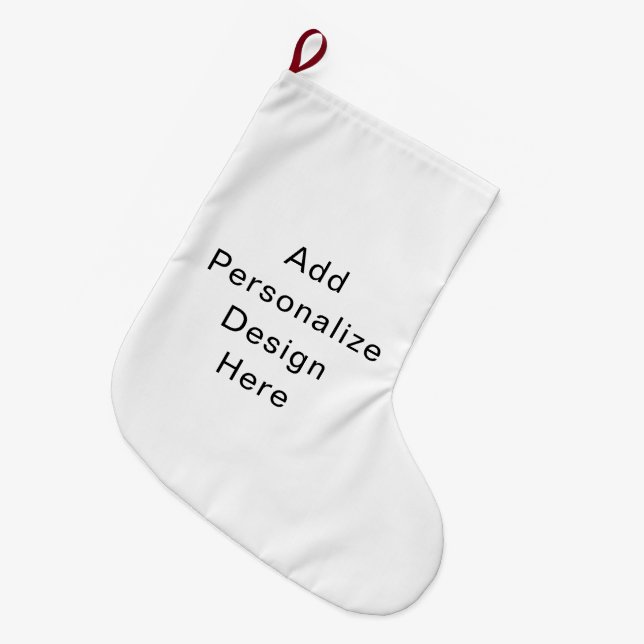 create your own personalize large christmas stocking (Front (Hanging))