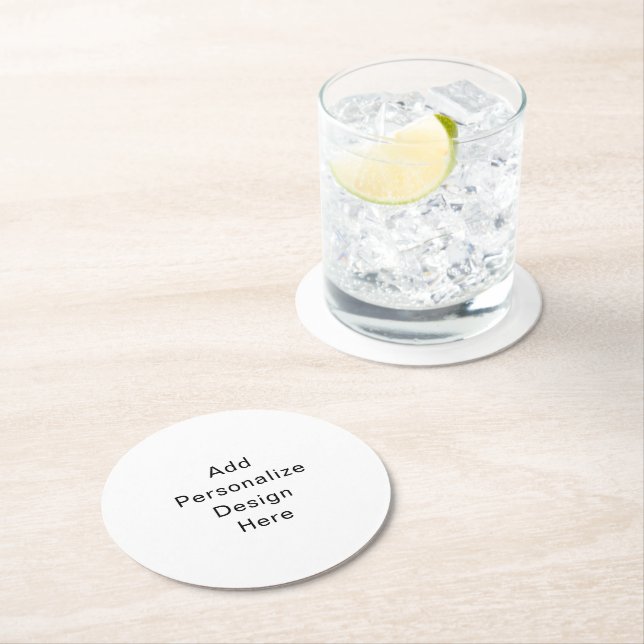 create your own personalize round paper coaster (Insitu)