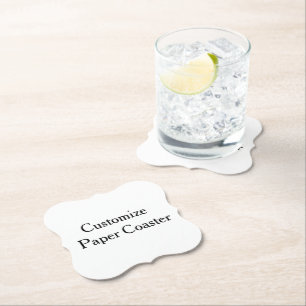 create your own personalize simple Bracket Paper Coaster