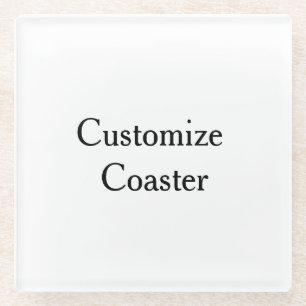 create your own personalize simple glass coaster
