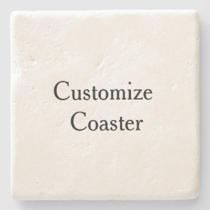 create your own personalize simple Limestone Stone Coaster