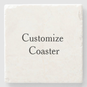 create your own personalize simple Marble Stone Coaster