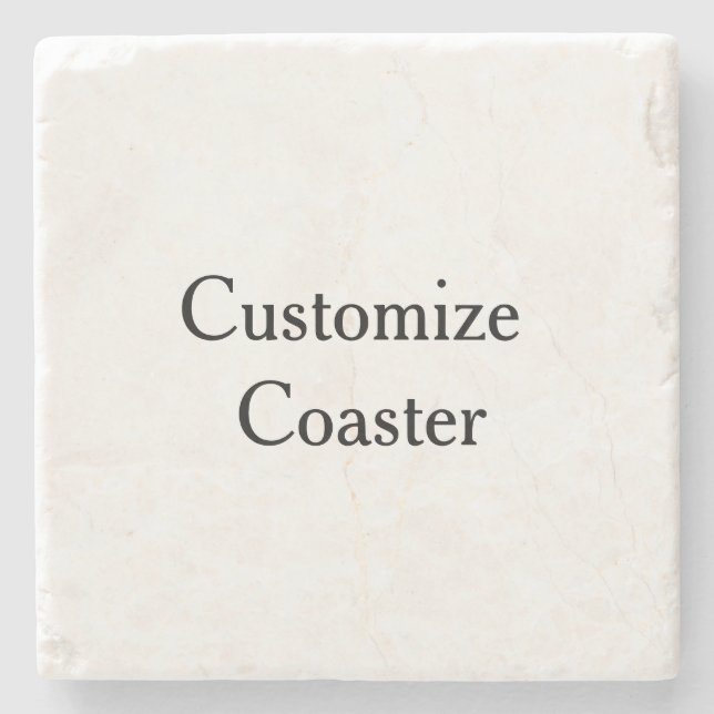  create your own personalize simple Marble  Stone Coaster (Front)