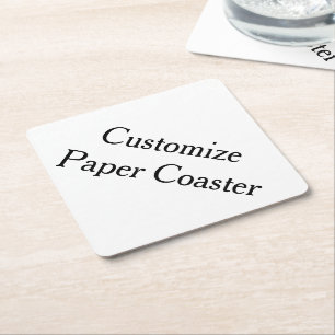 create your own personalize simple paper coaster