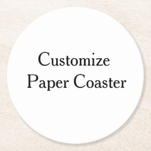 create your own personalize simple Round Paper Coaster