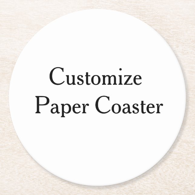 create your own personalize simple Round Paper Coaster (Front)
