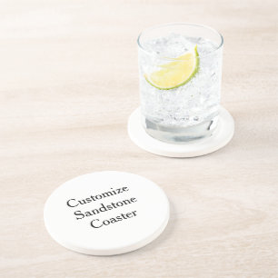 create your own personalize simple Sandstone Coaster