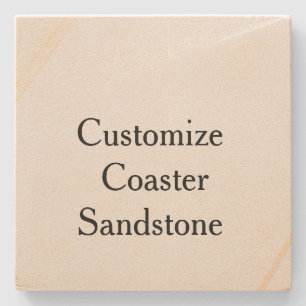 create your own personalize simple Sandstone Stone Coaster