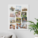 Create Your Own Personalized 12 Photo Collage Faux Canvas Print<br><div class="desc">Create your own personalized photo collage faux canvas print featuring 12 of your favourite pictures.</div>