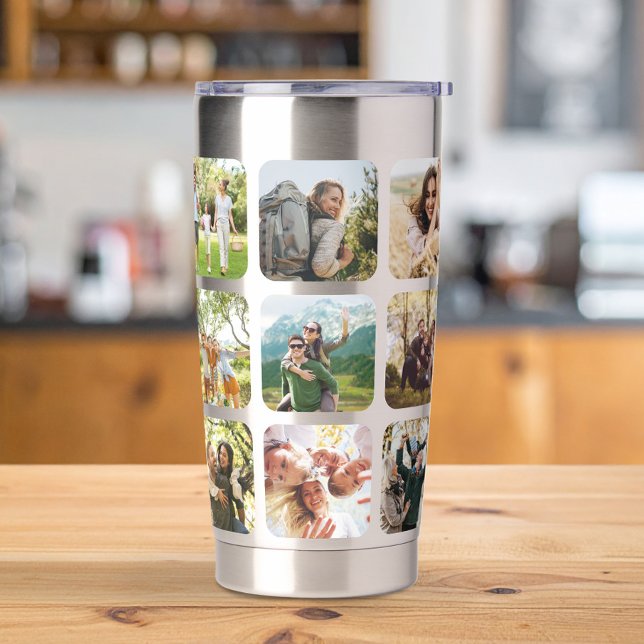Create Your Own Personalized 15 Photo Collage Insulated Tumbler (Creator Uploaded)